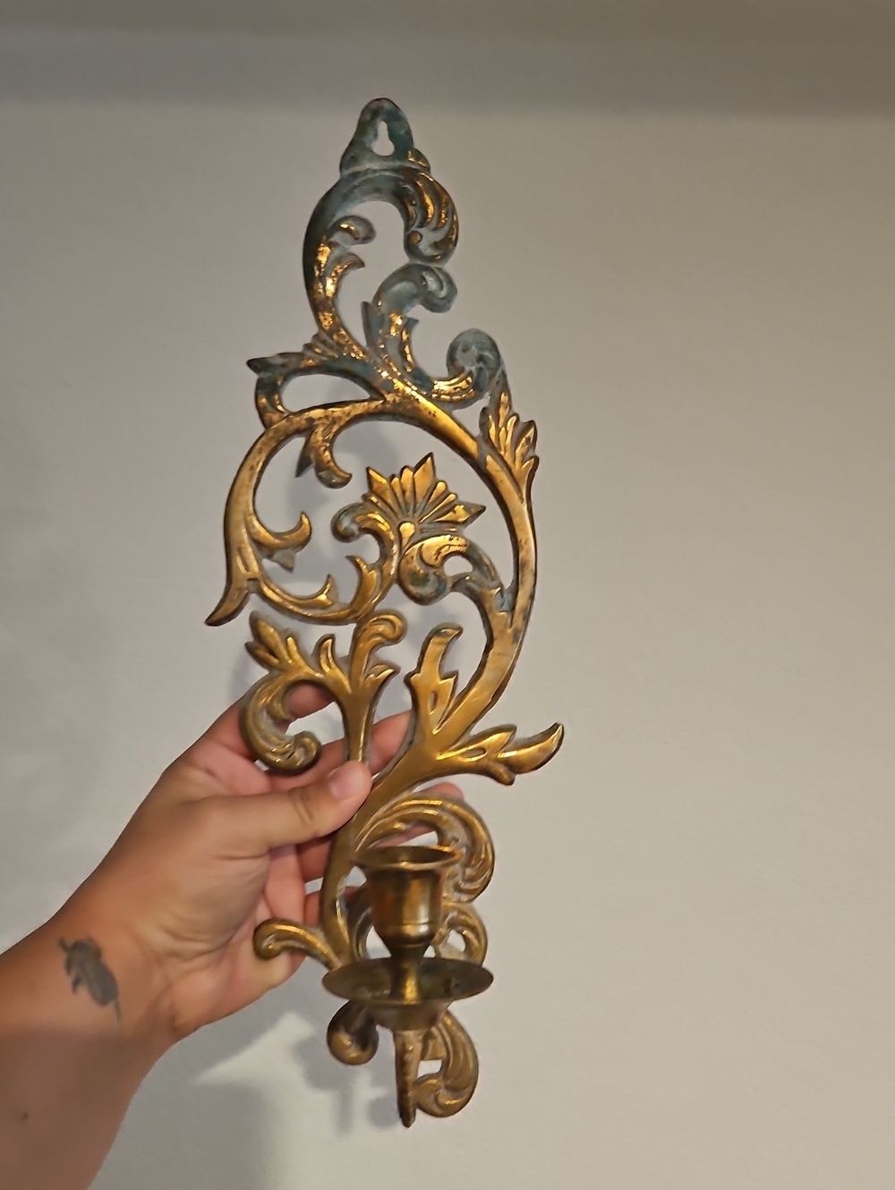 Brass Candlestick Wall Sconse